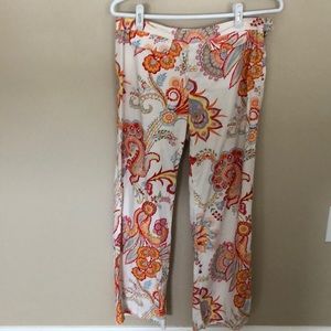 Paisley cropped pants